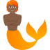 🧜🏾 merperson: medium-dark skin tone display on JoyPixels